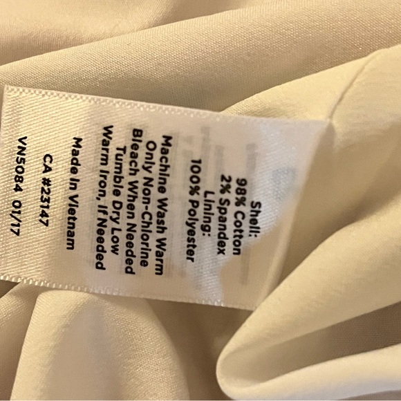 Talbots full red and white skirt with side zipper. - Picture 3 of 3